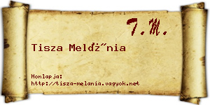 Tisza Melánia névjegykártya